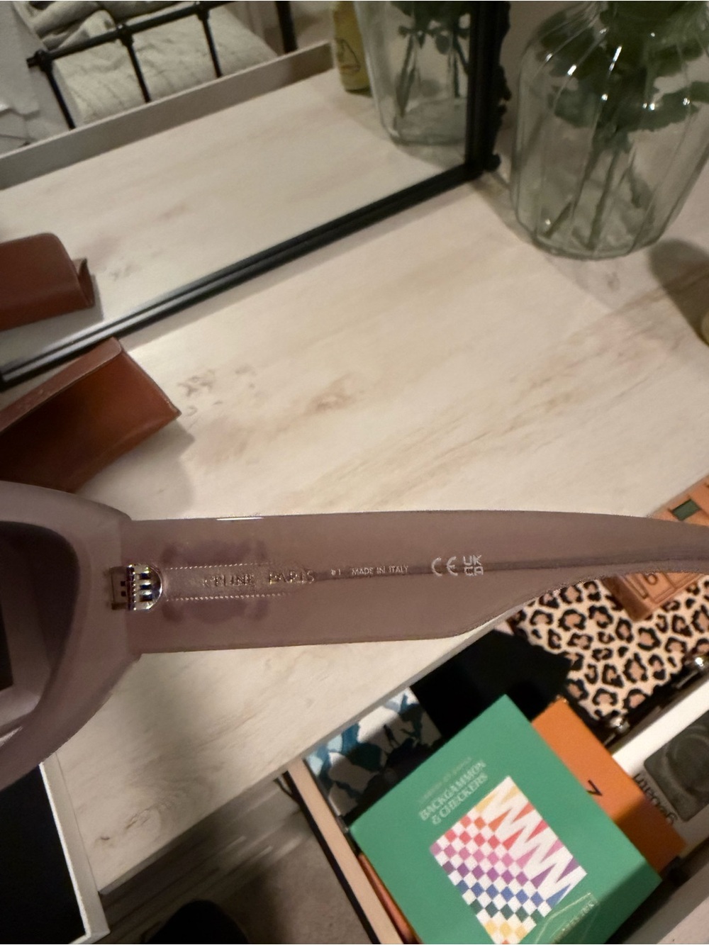 Celine Mauve Cat-Eye Sunglasses with Brown Case - Picture 11 of 12